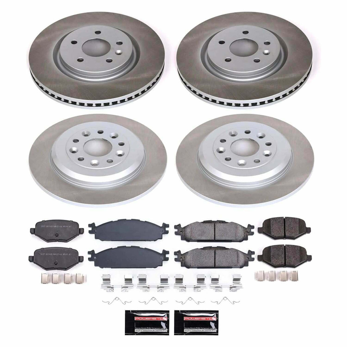 Power Stop 11-19 Ford Explorer Front and Rear Semi-Coated Rotor Kit - SC5584
