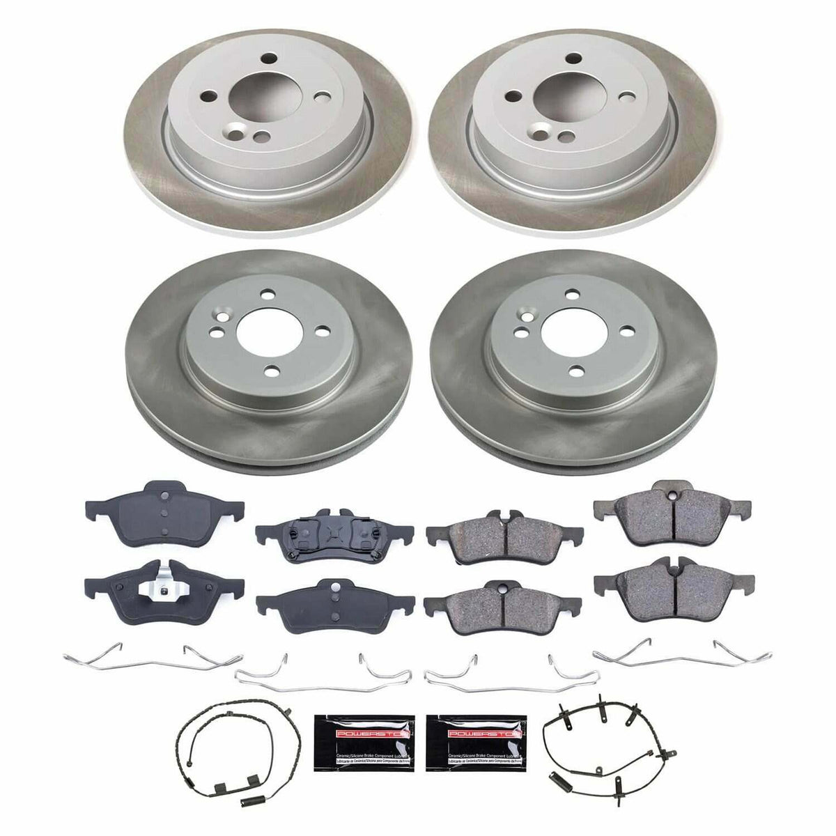 Power Stop 02-06 Mini Cooper Front and Rear Semi-Coated Rotor Kit - SC5725