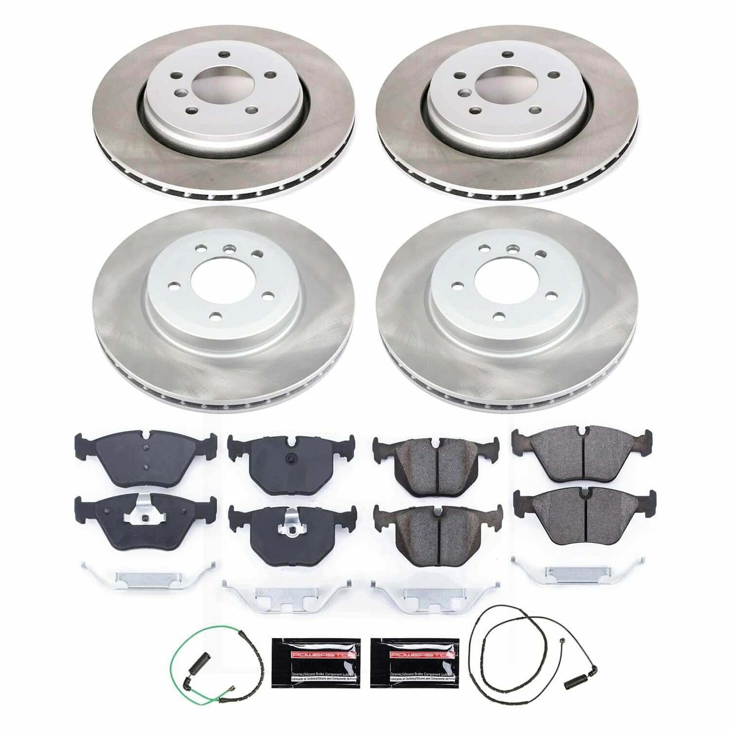 Power Stop 01-06 BMW 330Ci Front and Rear Semi-Coated Rotor Kit - SC5728