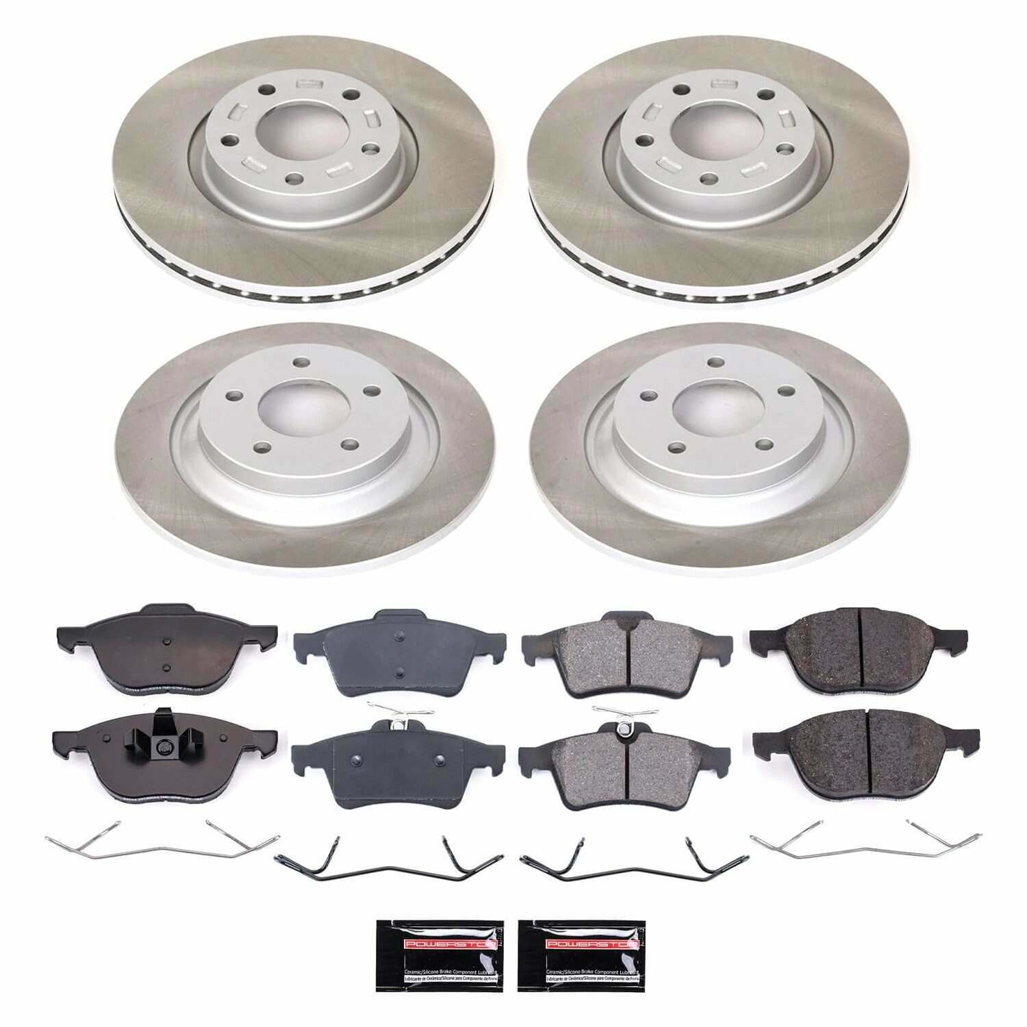 Power Stop 08-10 Mazda 5 Front and Rear Semi-Coated Rotor Kit - SC5804