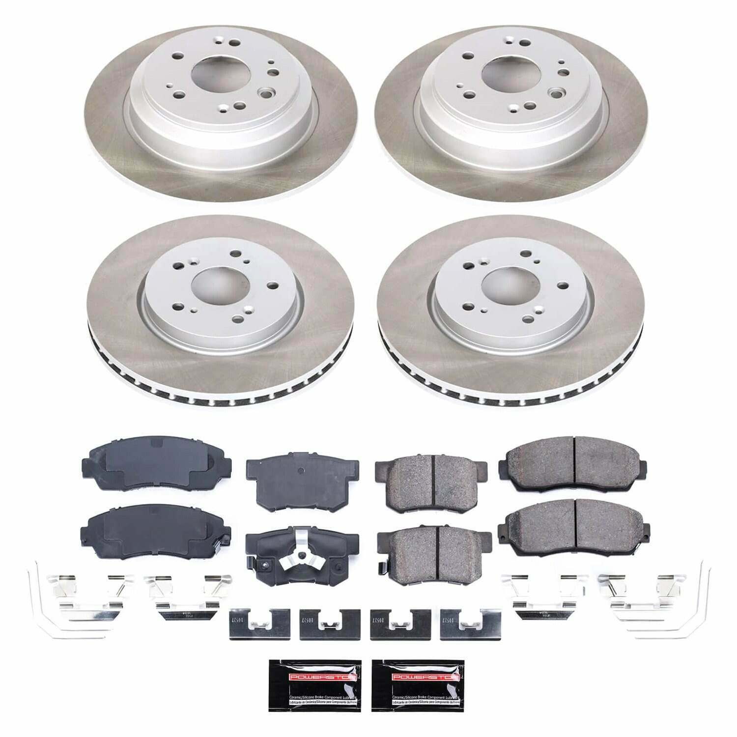 Power Stop 2011 Honda Accord Crosstour Front and Rear Semi-Coated Rotor Kit - SC5816