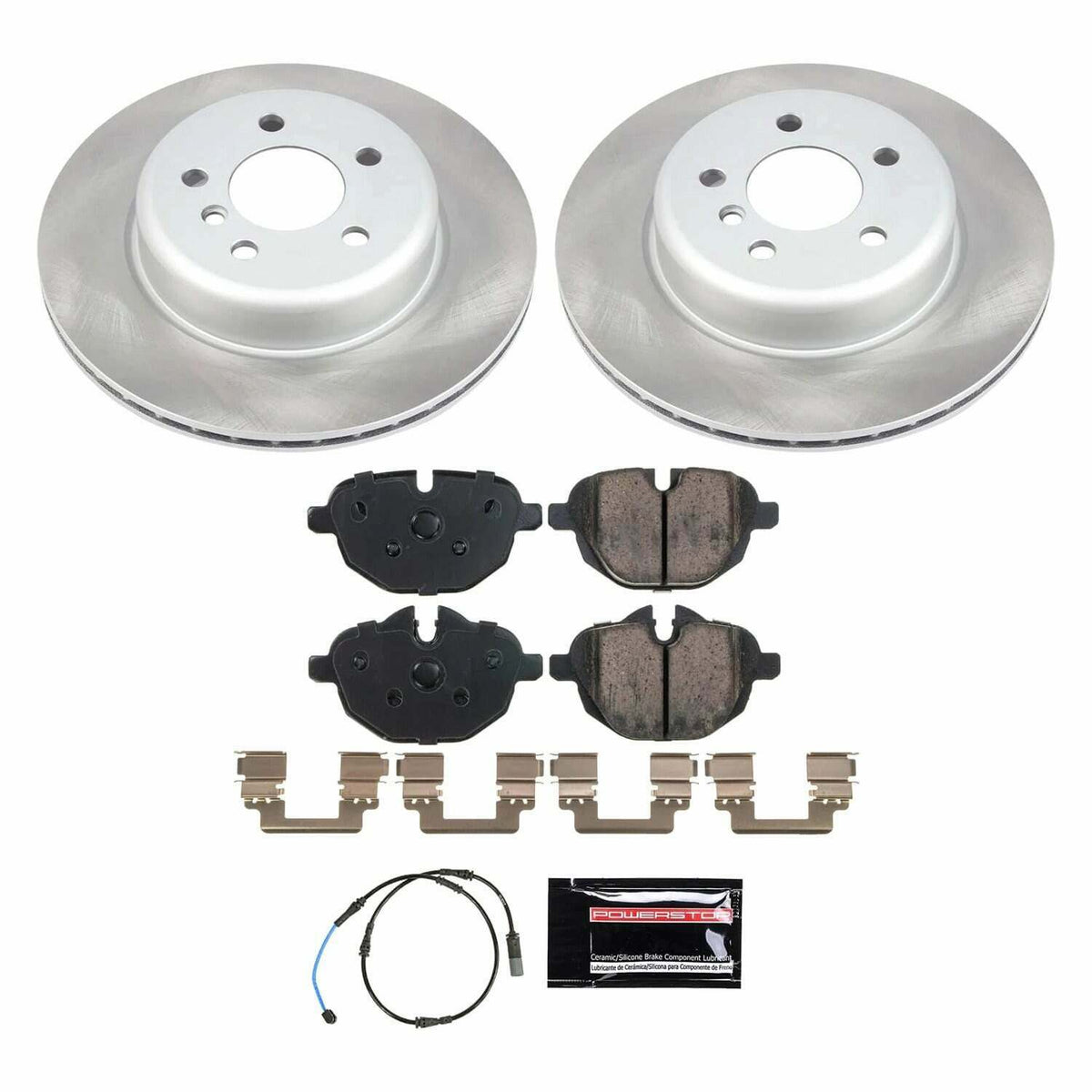 Power Stop 12-16 BMW ActiveHybrid 5 Rear Semi-Coated Rotor Kit - SC6034