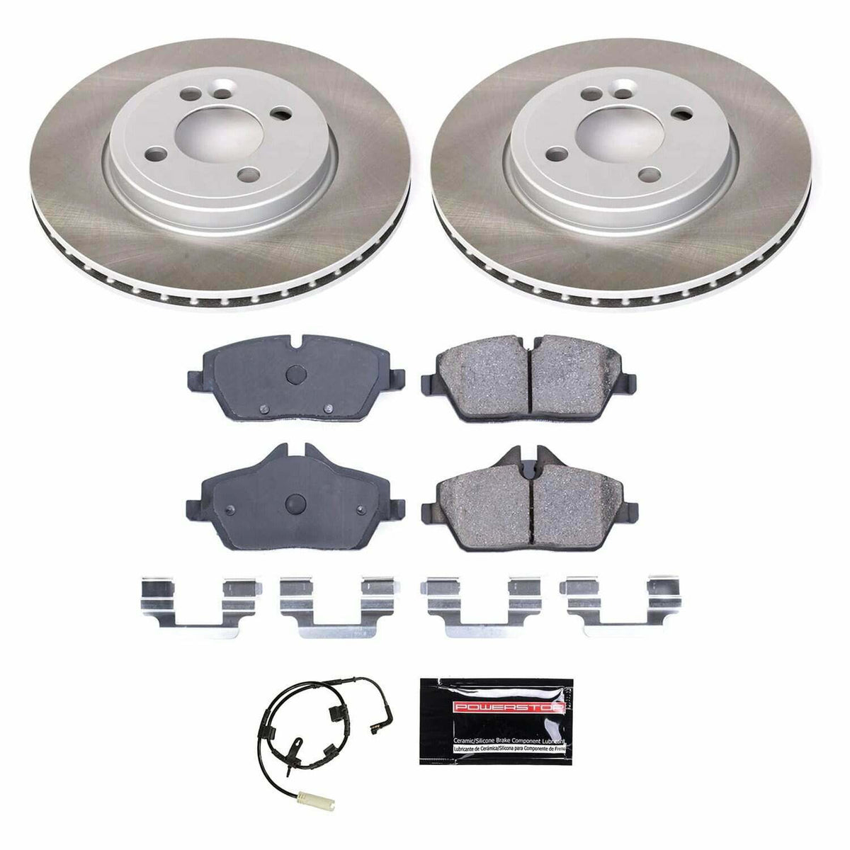 Power Stop 07-10 Mini Cooper Front Semi-Coated Rotor Kit - SC6066