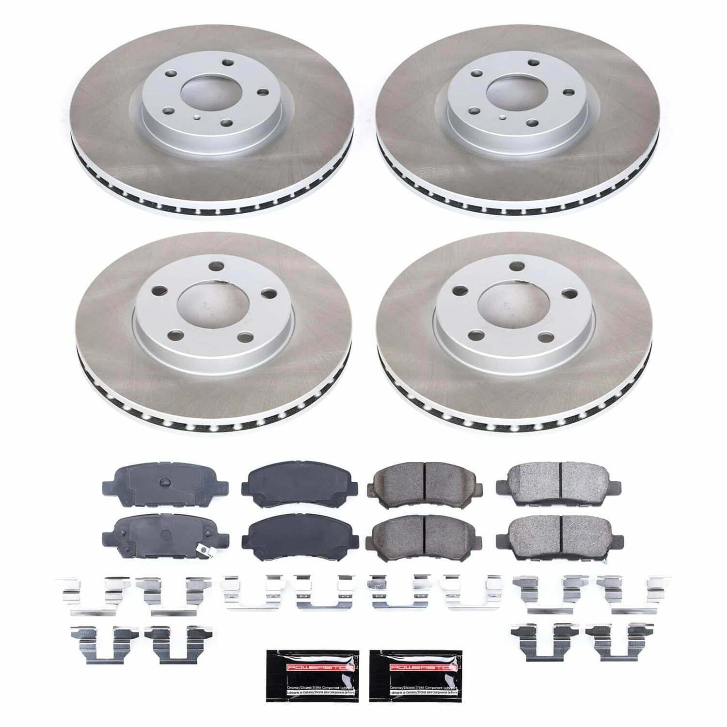 Power Stop 09-14 Nissan Maxima Front and Rear Semi-Coated Rotor Kit - SC6075