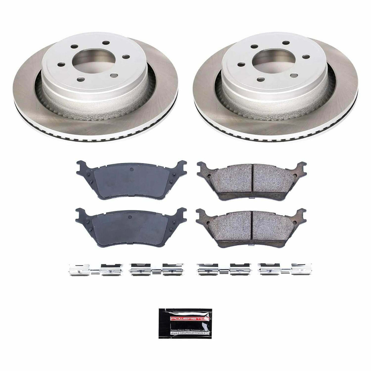 Power Stop 12-18 Ford F-150 Rear Semi-Coated Rotor Kit - SC6271
