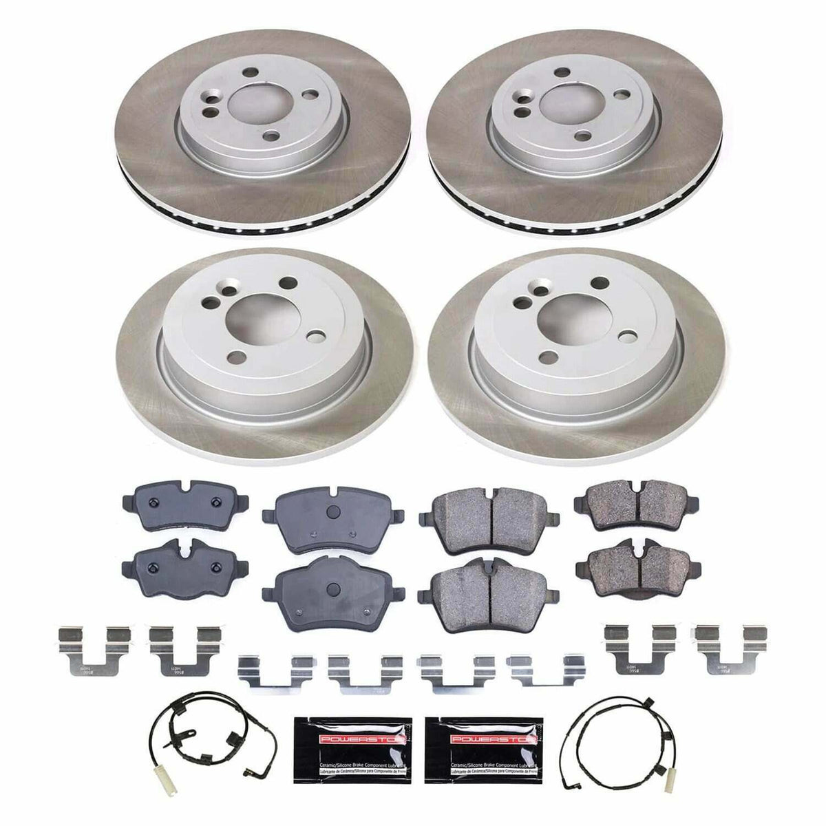 Power Stop 07-10 Mini Cooper Front and Rear Semi-Coated Rotor Kit - SC6301