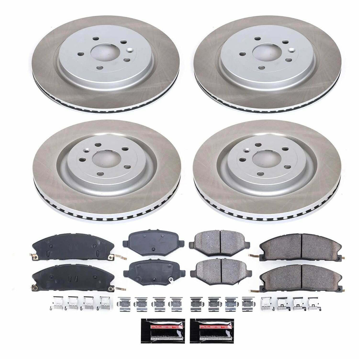 Power Stop 13-19 Ford Explorer Front and Rear Semi-Coated Rotor Kit - SC6375