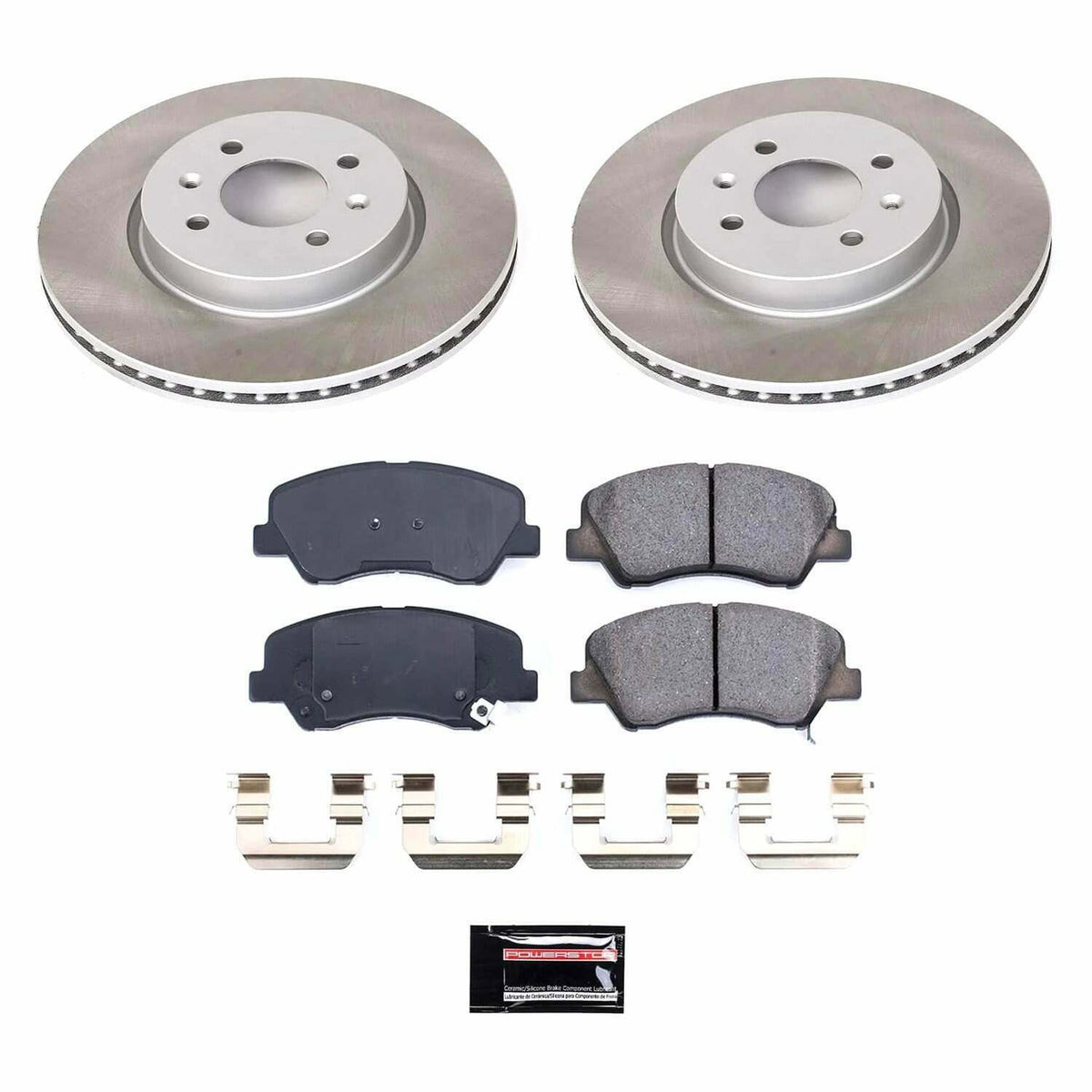 Power Stop 12-17 Kia Rio Front Semi-Coated Rotor Kit - SC6499