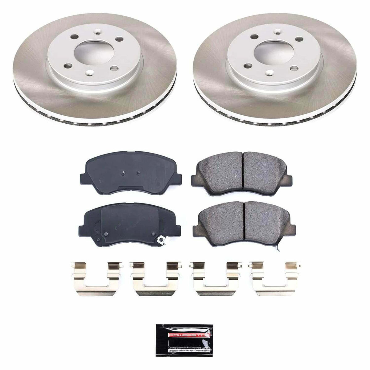 Power Stop 12-17 Kia Rio Front Semi-Coated Rotor Kit - SC6508