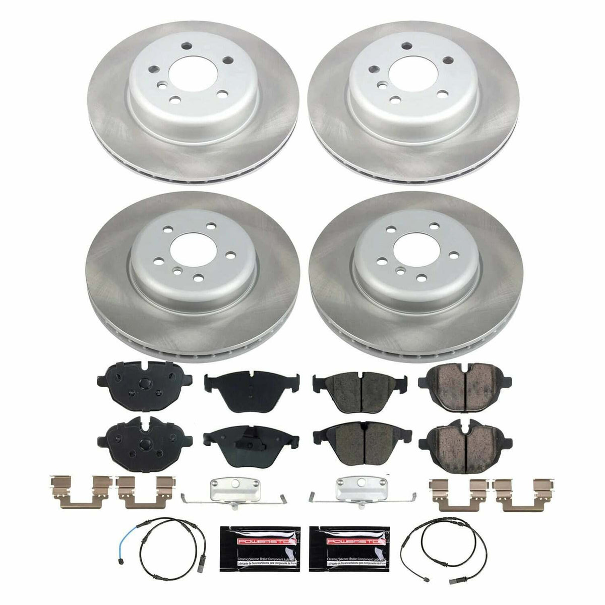 Power Stop 2011 BMW 535i xDrive Front and Rear Semi-Coated Rotor Kit - SC6582