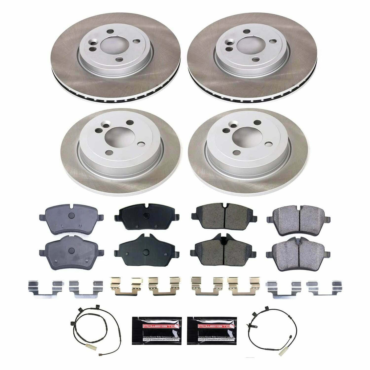 Power Stop 12-15 Mini Cooper Front and Rear Semi-Coated Rotor Kit - SC6742