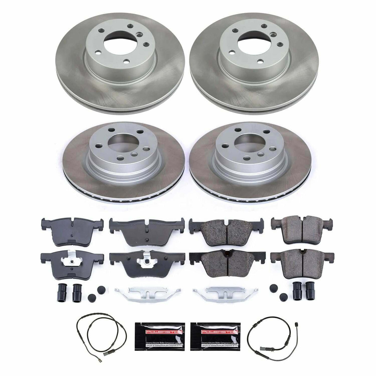 Power Stop 14-16 BMW 228i Front and Rear Semi-Coated Rotor Kit - SC6744