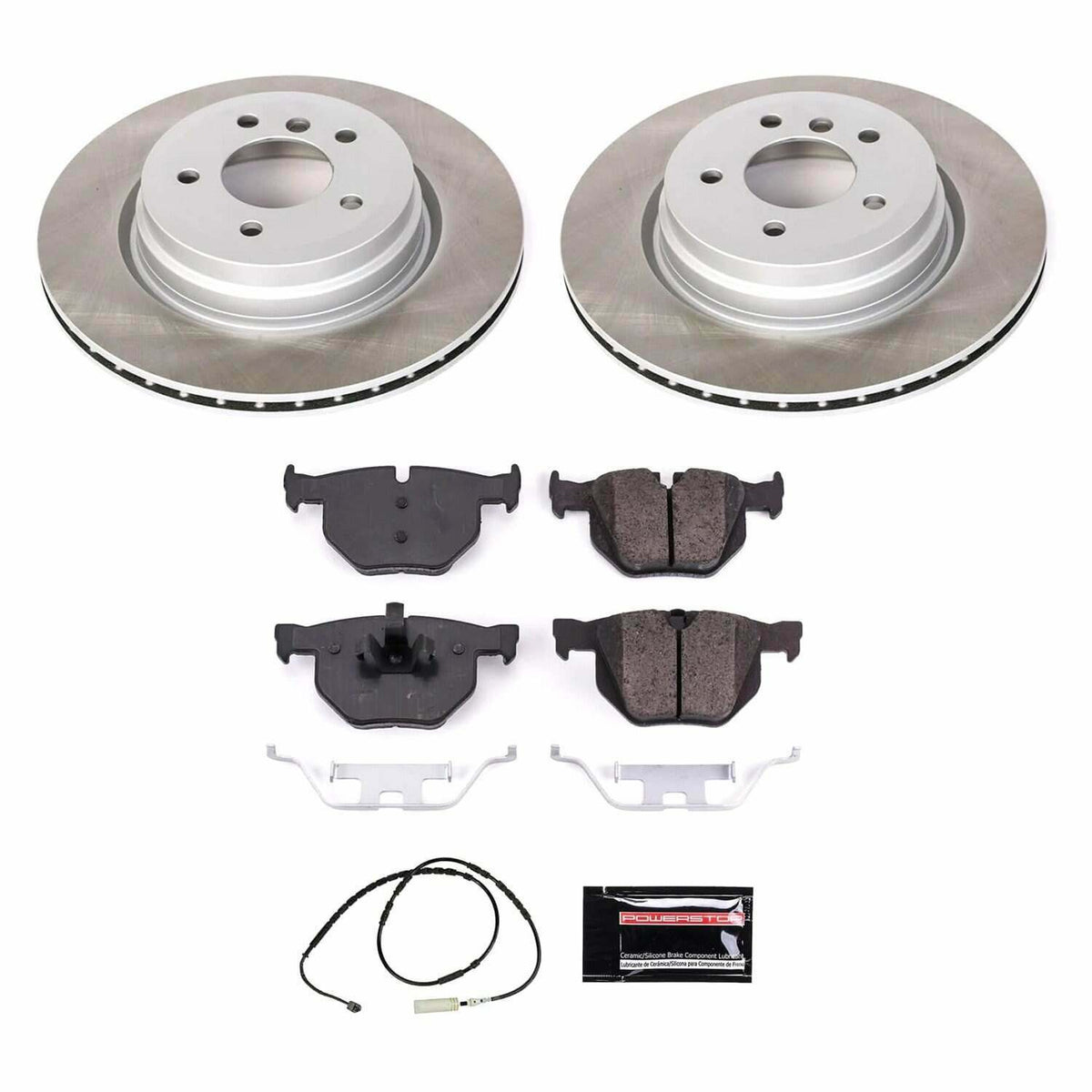 Power Stop 13-15 BMW X1 Rear Semi-Coated Rotor Kit - SC7009