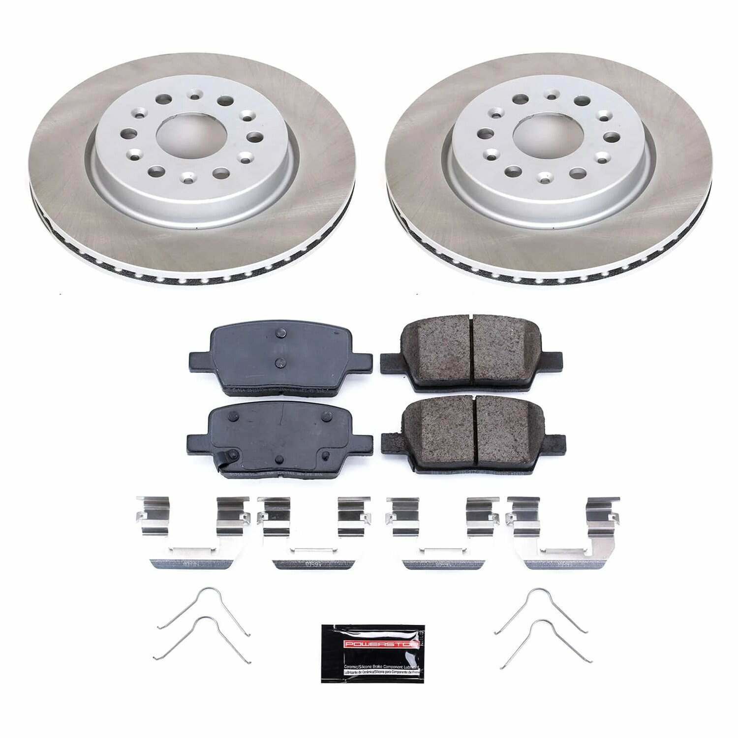 Power Stop 17-20 GMC Acadia Rear Semi-Coated Rotor Kit - SC7411