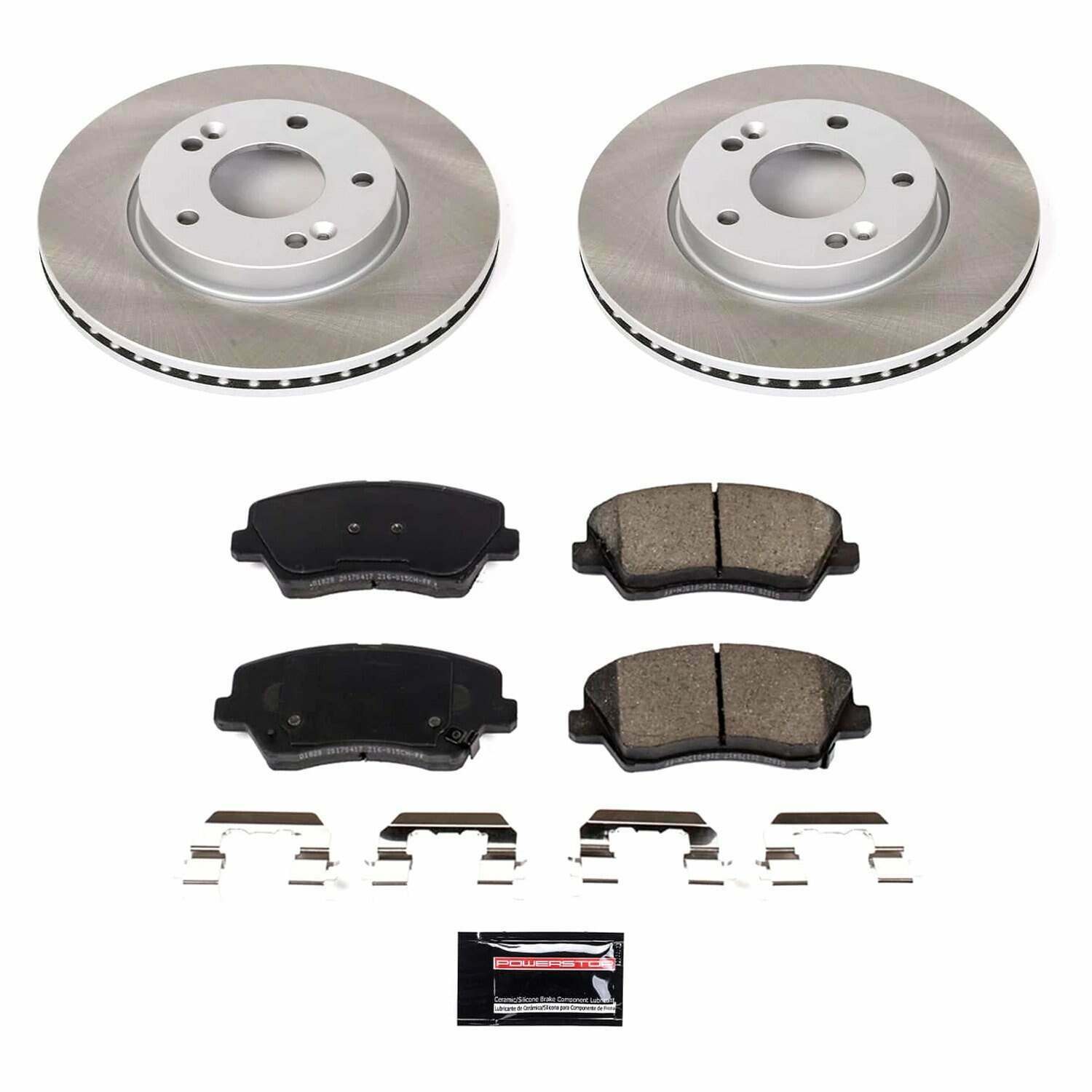 Power Stop 17-18 Kia Forte5 Front Semi-Coated Rotor Kit - SC7672
