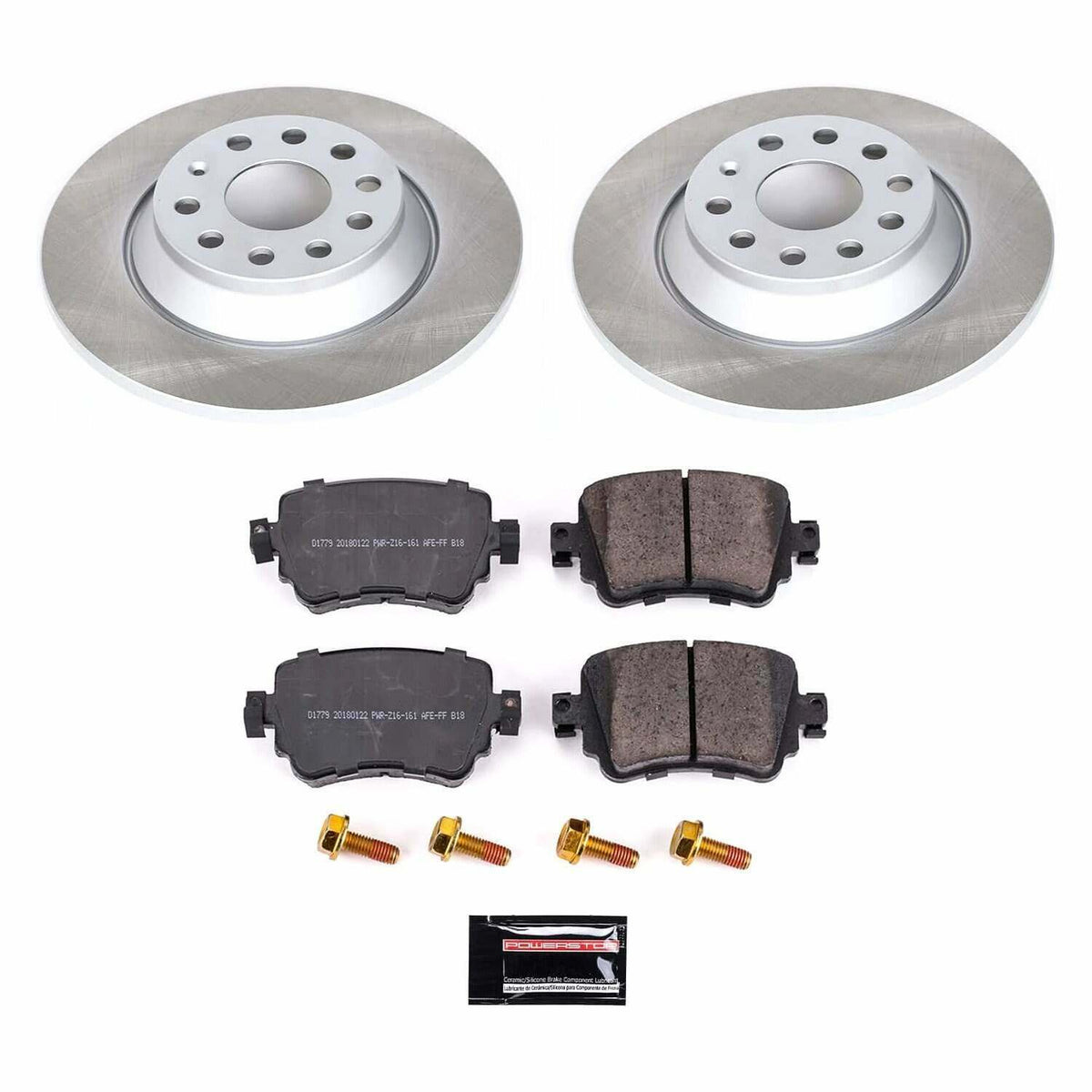 Power Stop 16-18 Audi Q3 Quattro Rear Semi-Coated Rotor Kit - SC7707