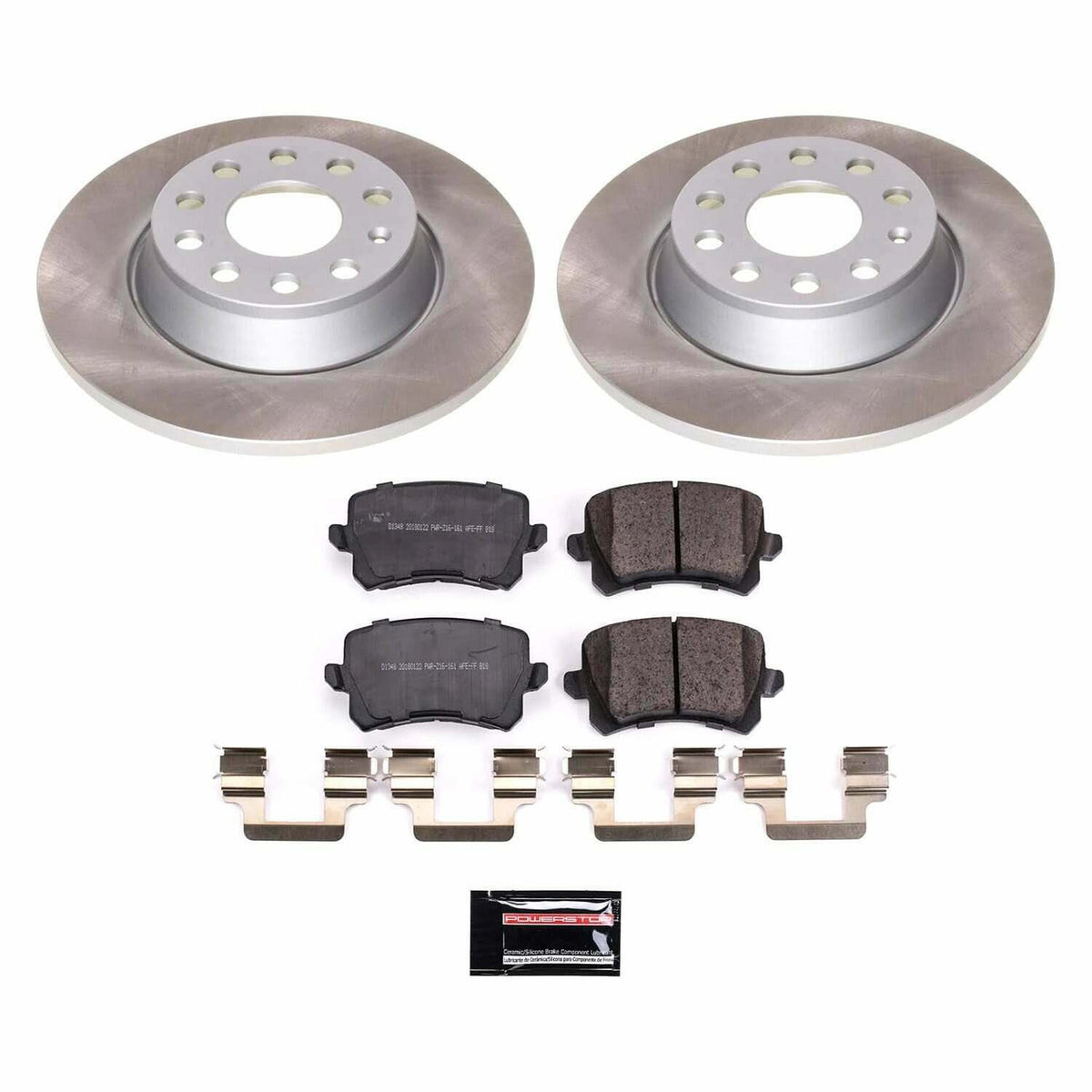 Power Stop 2009 Volkswagen Passat Rear Semi-Coated Rotor Kit - SC7811