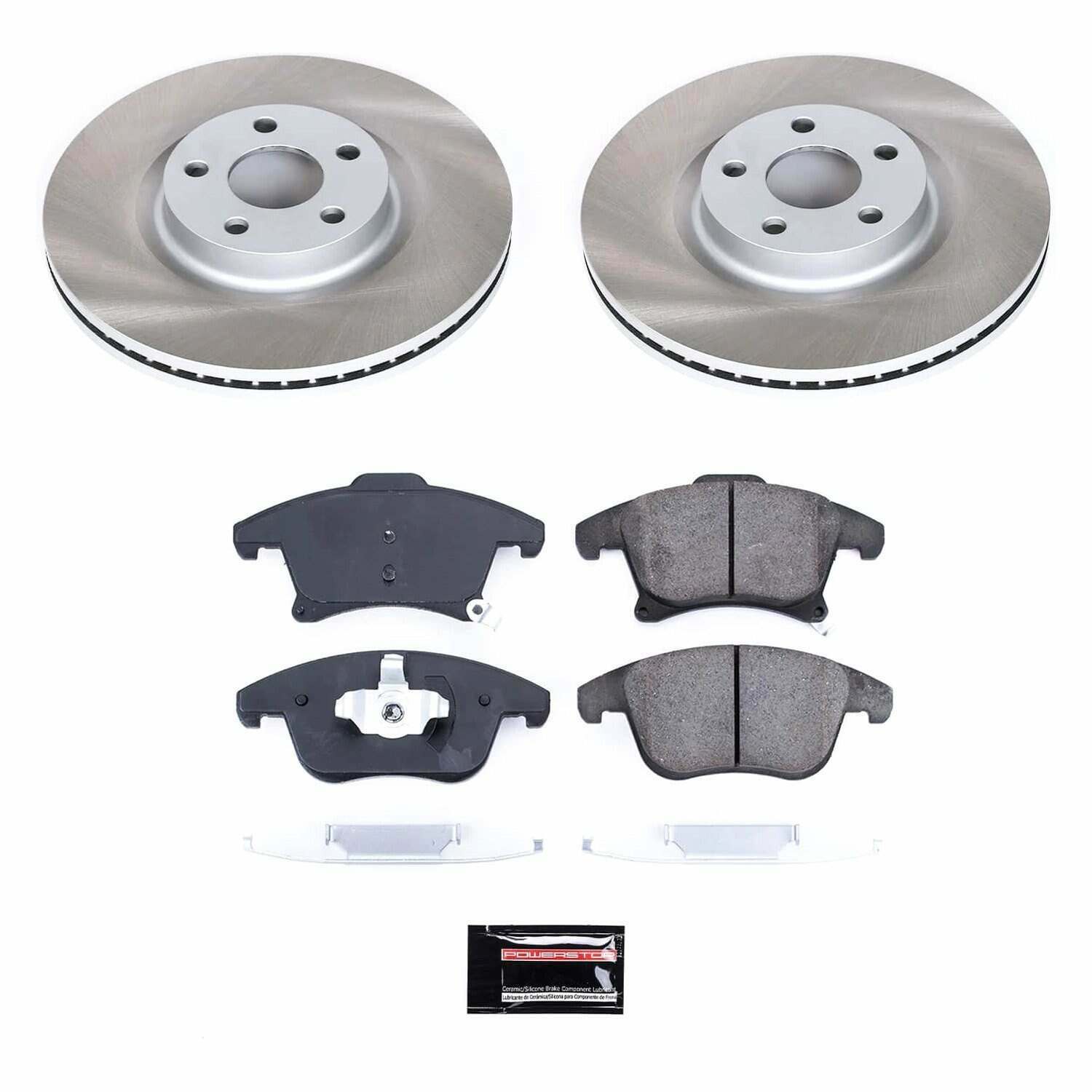 Power Stop 17-20 Lincoln MKZ Front Semi-Coated Rotor Kit - SC7885
