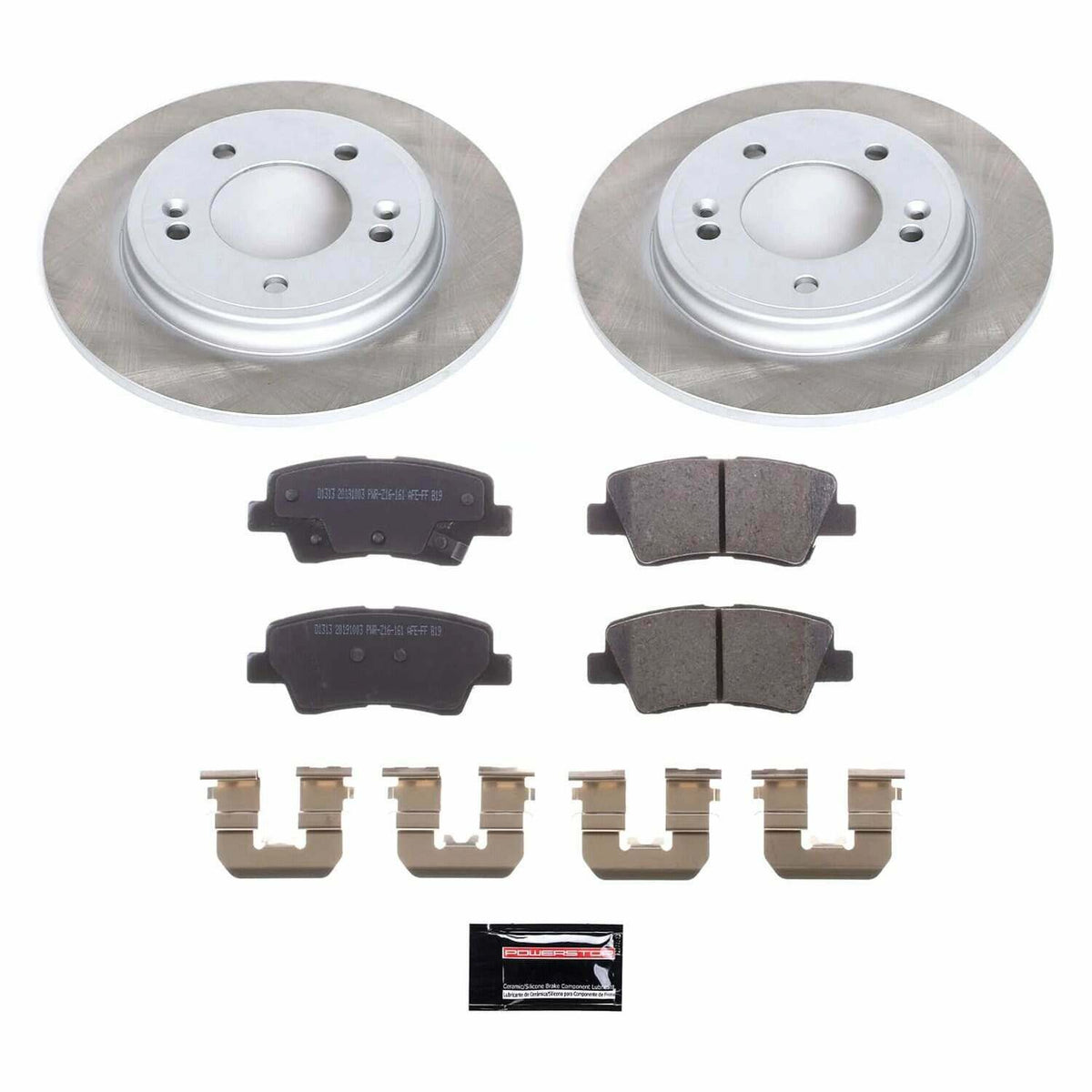 Power Stop 17-22 Kia Niro Rear Semi-Coated Rotor Kit - SC7904