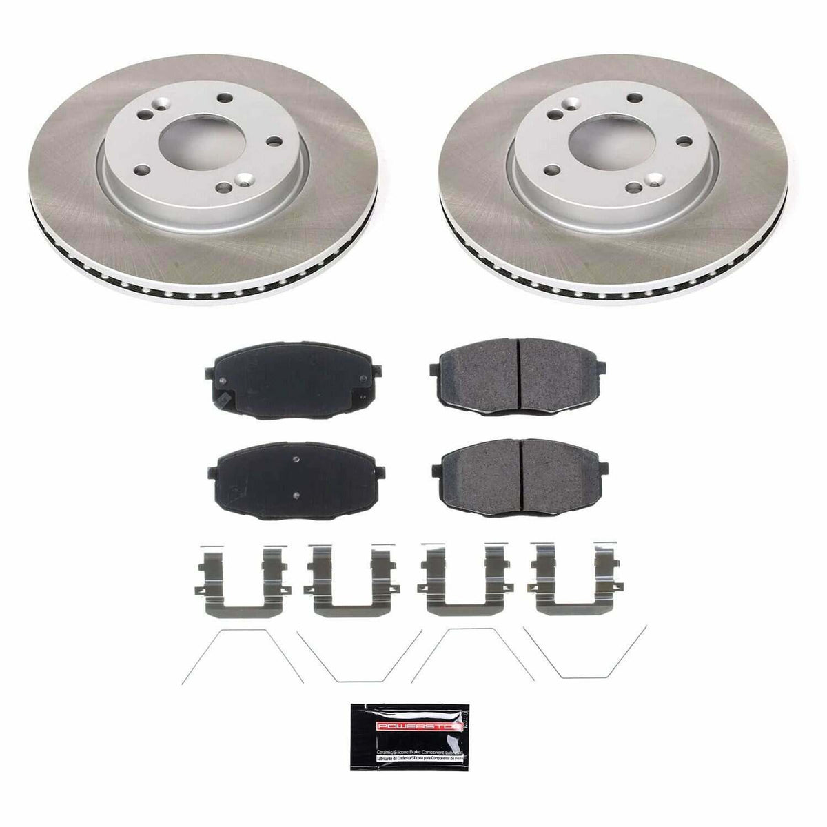 Power Stop 17-19 Kia Soul Front Semi-Coated Rotor Kit - SC8007