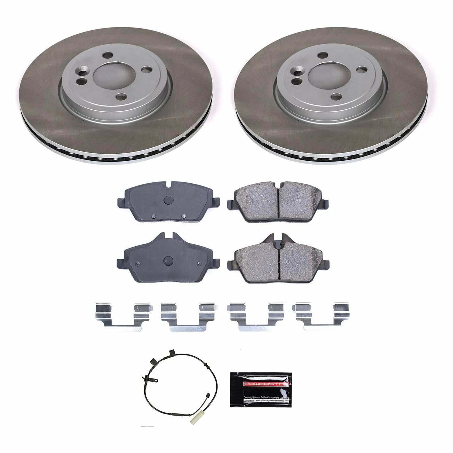 Power Stop 2011 Mini Cooper Front Semi-Coated Rotor Kit - SC8842