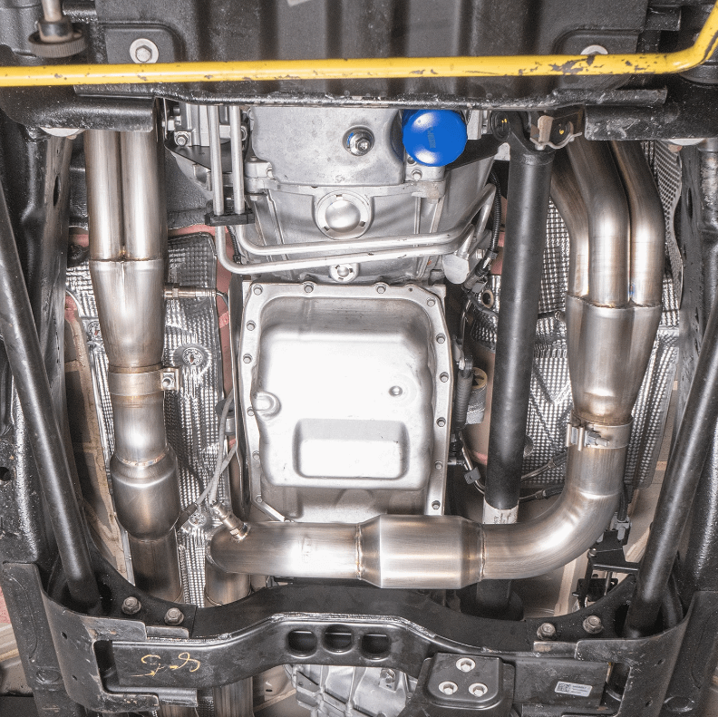 Stainless Works Long Tube Headers Kit - 1 7/8" Primaries, High Flow Cats, Factory Connect (2020-2021 Silverado HD 6.6L) - CT220HSTCATY