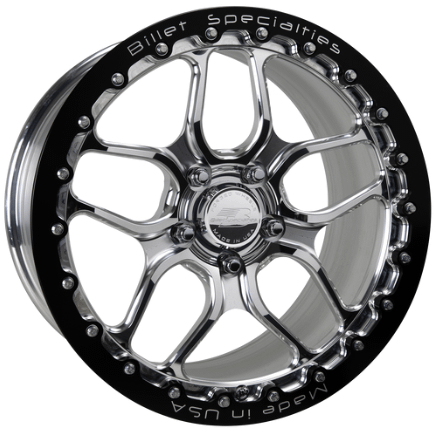 Billet Specialties WIN LITE Polished Single Beadlock 15X10 4.00" BS 65 BP - RSB22510L6540