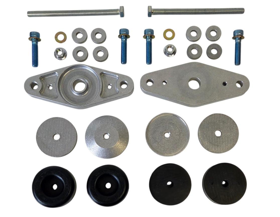 Kelltrac Billet Adjustable Engine Mount Kit, RUBBER (2005-2026 Mustang) KTI-EMK05-R