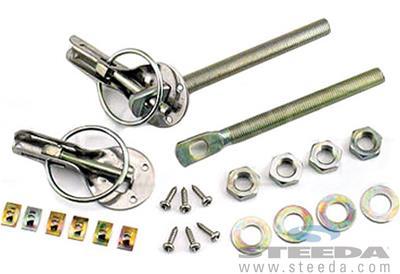 Steeda Slide Style Captive Mustang Hood Pins (1979-2023) - 480-3037