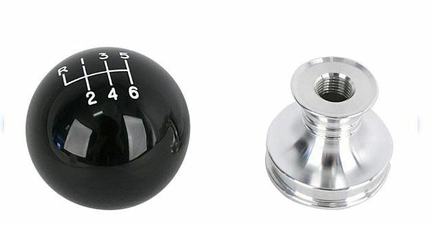 Steeda Black Cue Ball Shift Knob & Billet Collar (2011-2014 Mustang GT / V6) - 555-1250