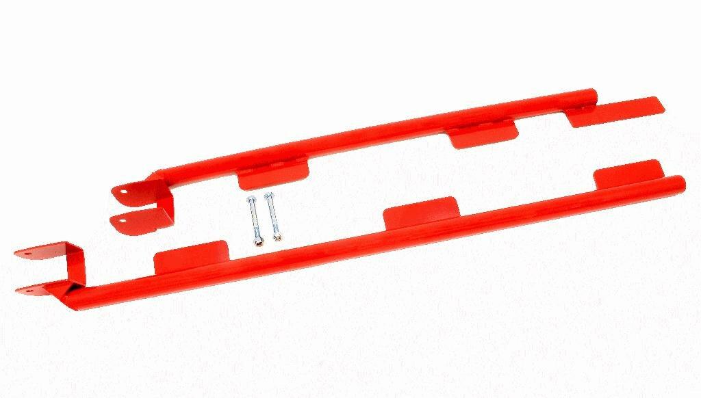 BMR SFC002R 1993-1997 4th Gen F-Body Subframe Connectors, Weld-on, Tubular, LT1, Convertible (Red)