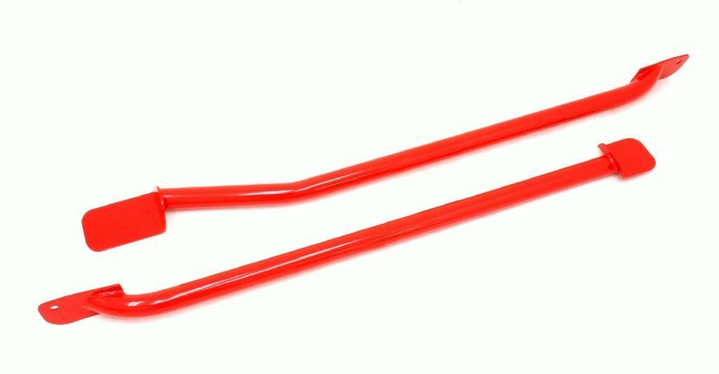 BMR SFC004R 1993-2002 4th Gen F-Body Subframe Connectors, Weld-on, Tubular, Non-convertible Only (Red)