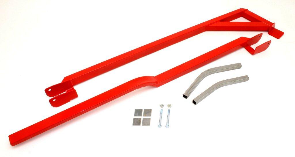 BMR SFC009R 1982-1992 3rd Gen F-Body Subframe Connectors, Weld-on, Boxed, Outside Frame Exhaust (Red)