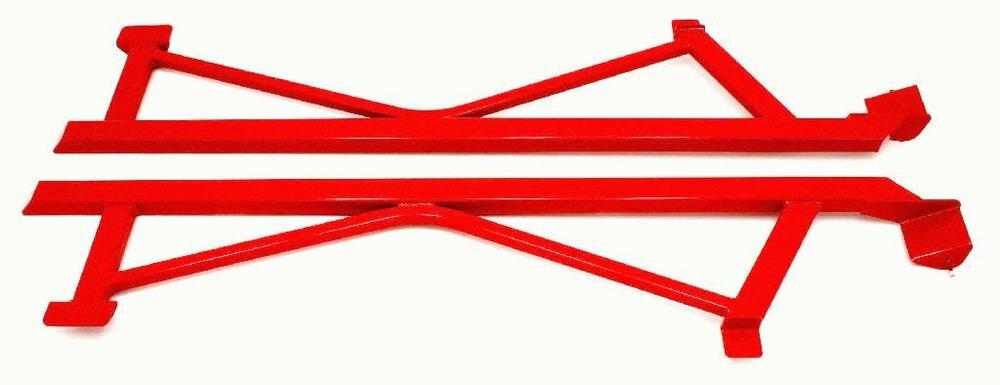 BMR Suspension SFC011R Heavy Duty Boxed Subframe Connectors - Red (2005-2014 Mustang)