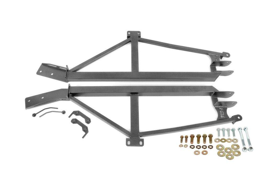 BMR SFC019H 1993-2002 4th Gen F-Body Subframe Connectors, Bolt-on, 4-point, Non-convertible Only (Black Hammertone)