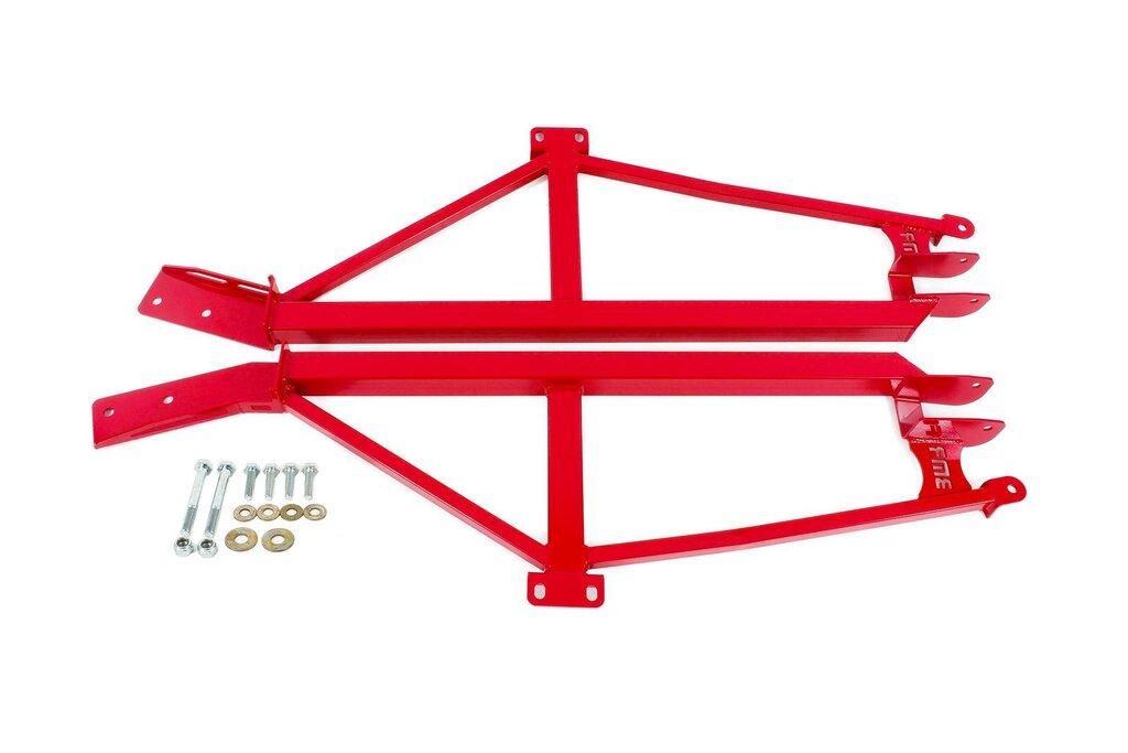 BMR SFC020R 1993-2002 4th Gen F-Body Subframe Connector, Weld-in, 4-point, Non-convertible Only (Red)