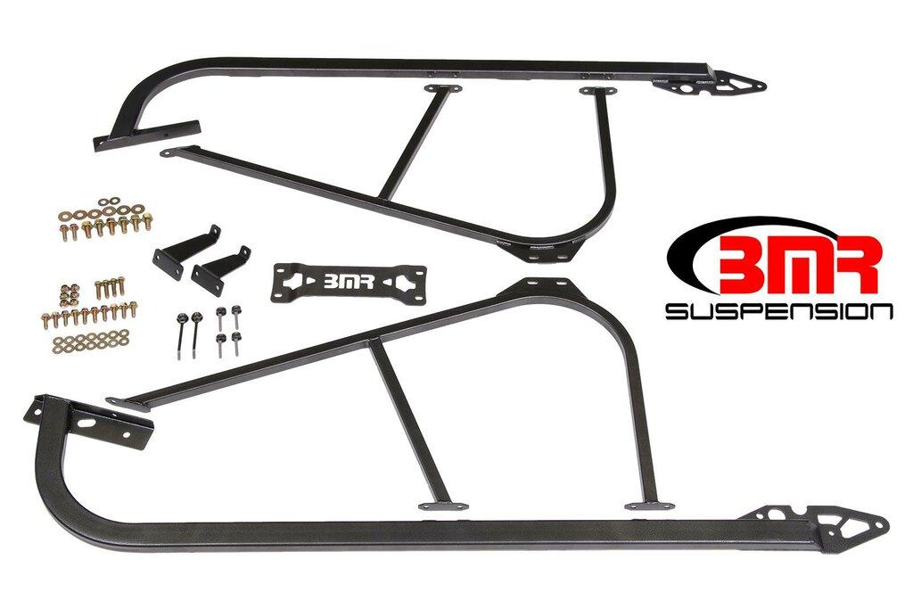 BMR SFC110H 2008-2020 Challenger Subframe Connectors, Bolt-On (Black Hammertone)