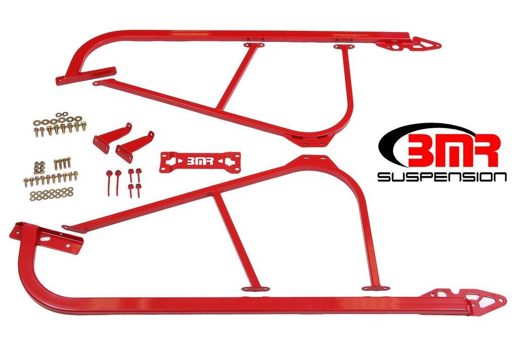 BMR SFC110R 2008-2020 Challenger Subframe Connectors, Bolt-on (Red)