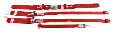 Simpson Racing Simpson L&L 55" Lap Bi 5Pt Pd Hn Red - 29063RH