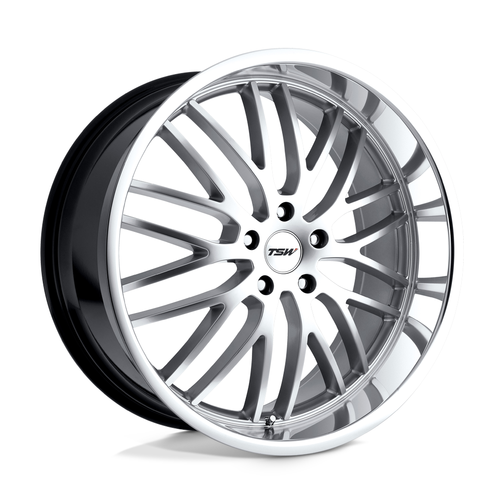 TSW Wheels Snetterton 18X8 in Hyper Silver W/ Mirror Cut Lip - 5X4.5 Bolt, 40 Offset - 1880SNT405114S76