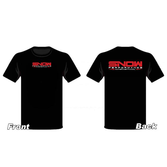 Snow Performance Snow T-Shirt Black With Color Logo (Large) - SNO-19109L