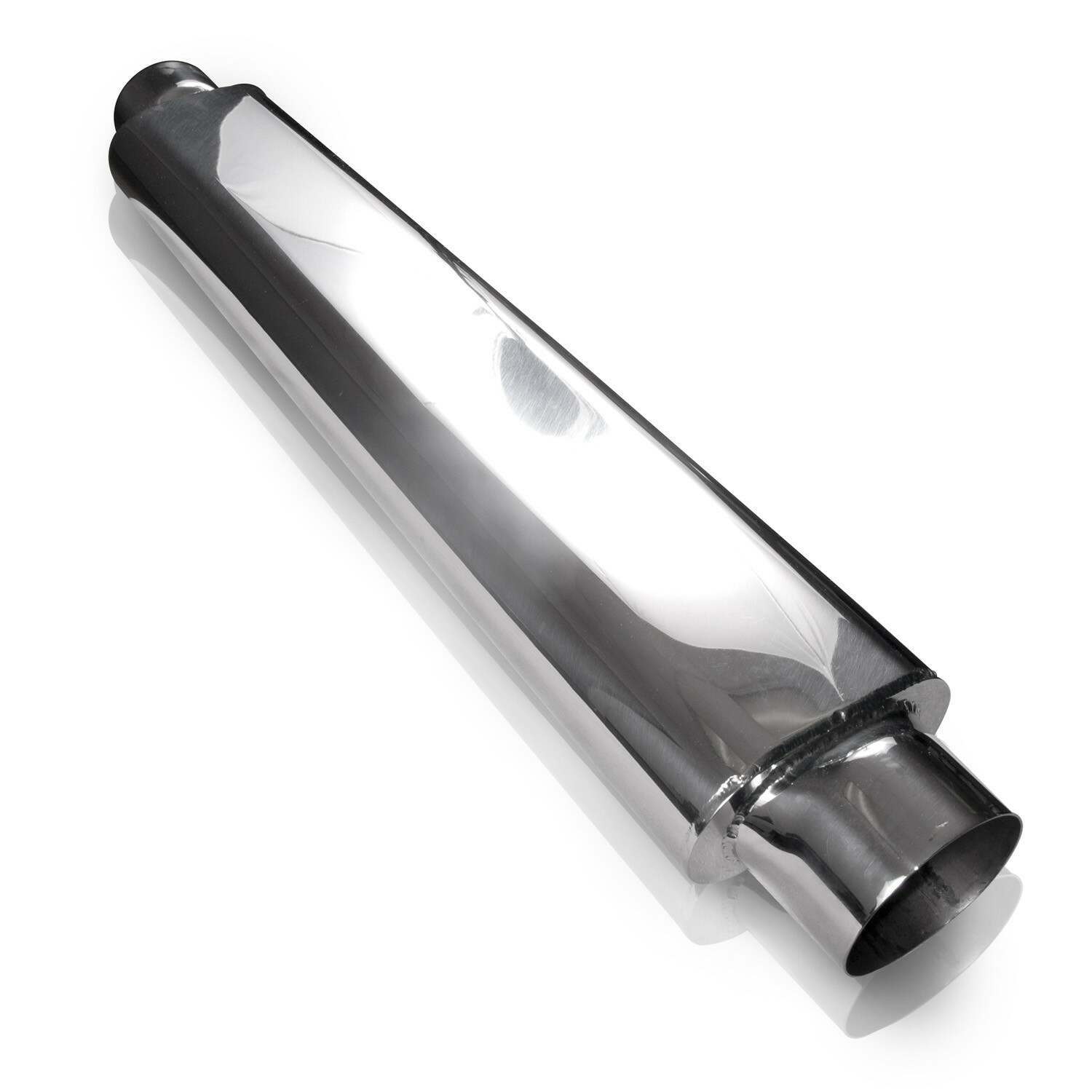 Stainless Works Smooth Oval 2-1/2" Muffler - SO252425