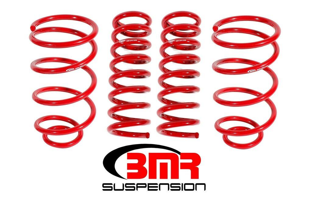 BMR SP032R 1964-1966 A-Body Lowering Spring Kit, Set Of 4, 1" Drop (Red)