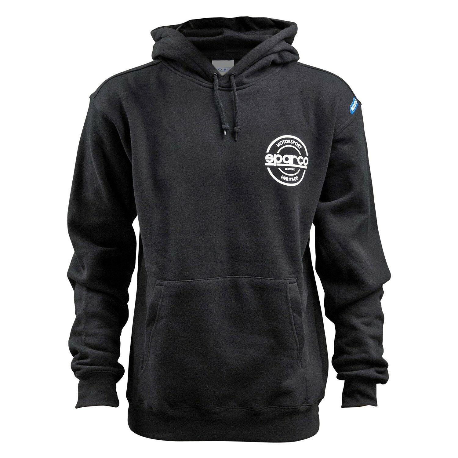 Sparco Sweatshirt Hooded S-Seal Black XSml - SP03300NR0XS