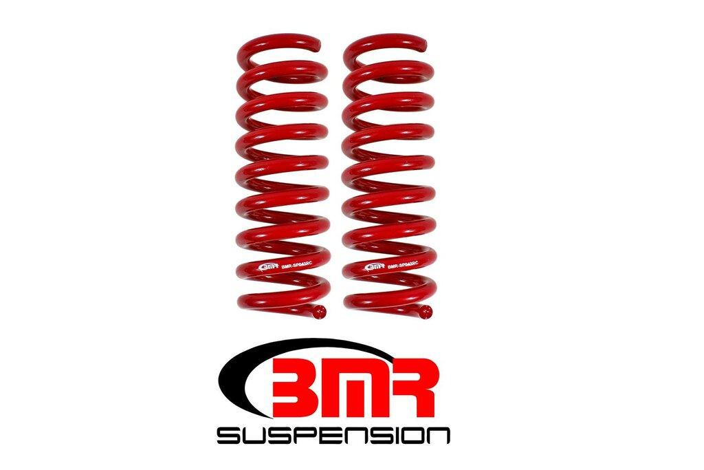 BMR SP043R 2016-2020 6th Gen Camaro V8 Lowering Springs, Rear, Performance Version (Red)