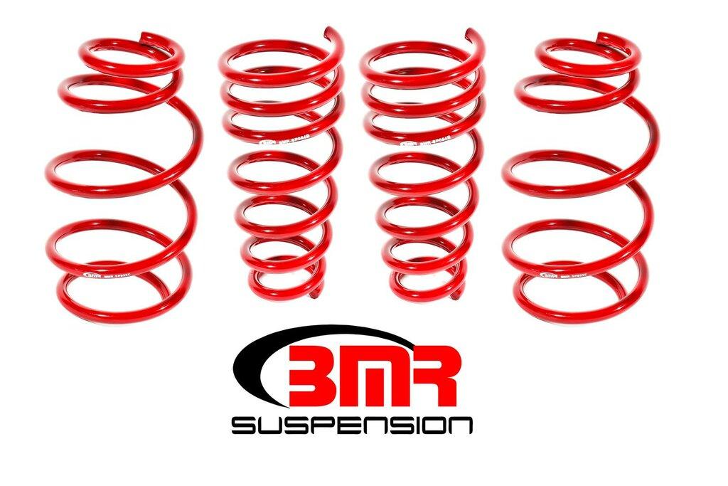 BMR SP052R 2010-2015 5th Gen Camaro Lowering Spring Kit, Set Of 4, 1.2" Drop, V6 (Red)