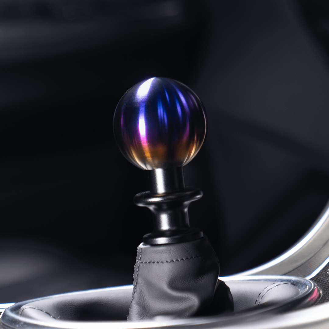 Billetworkz Titanium Torched Shift Knob - 6 Speed Velocity Engraving - Manual Transmission (2015-2025 Mustang)