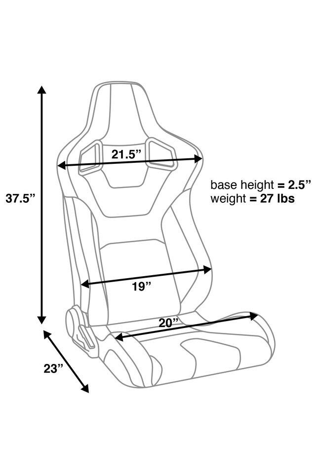 Corbeau RRS Reclining Race Seat (Pair)