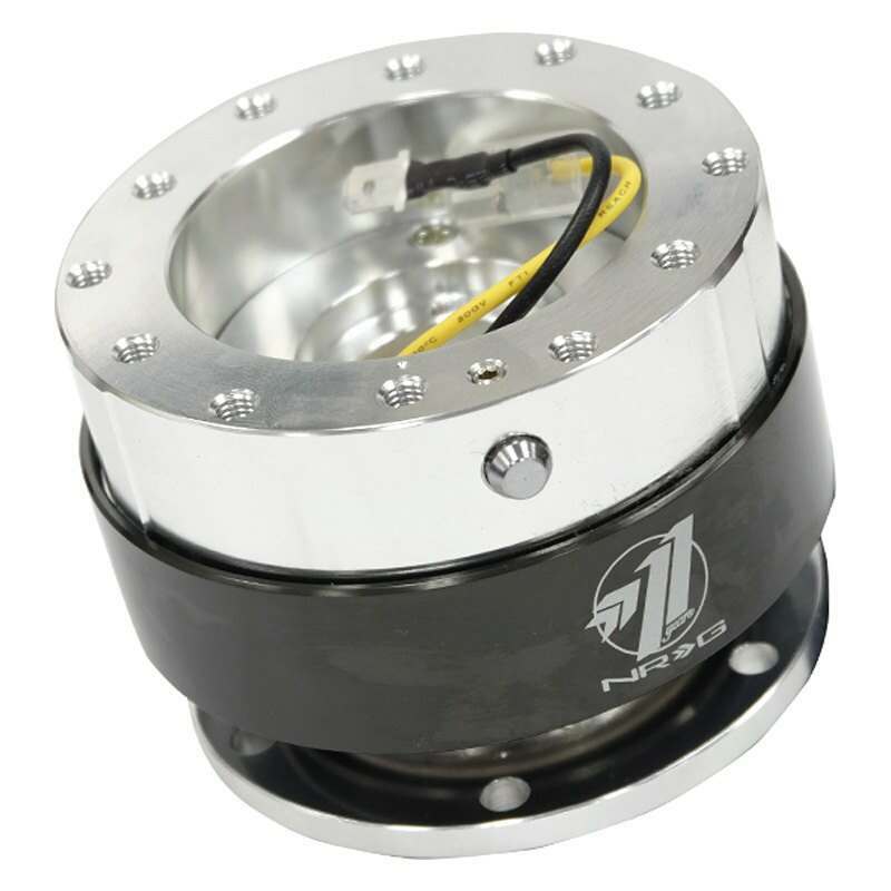 NRG Quick Release - Silver Body/Black Chrome Ring - SRK-100BC