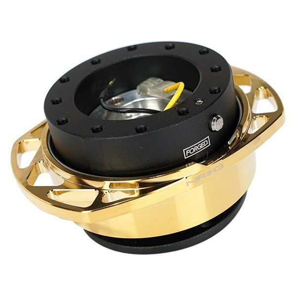 NRG Qucik Release Kit - Black Body / Chrome Gold Cutout Ring - SRK-257BK-CG